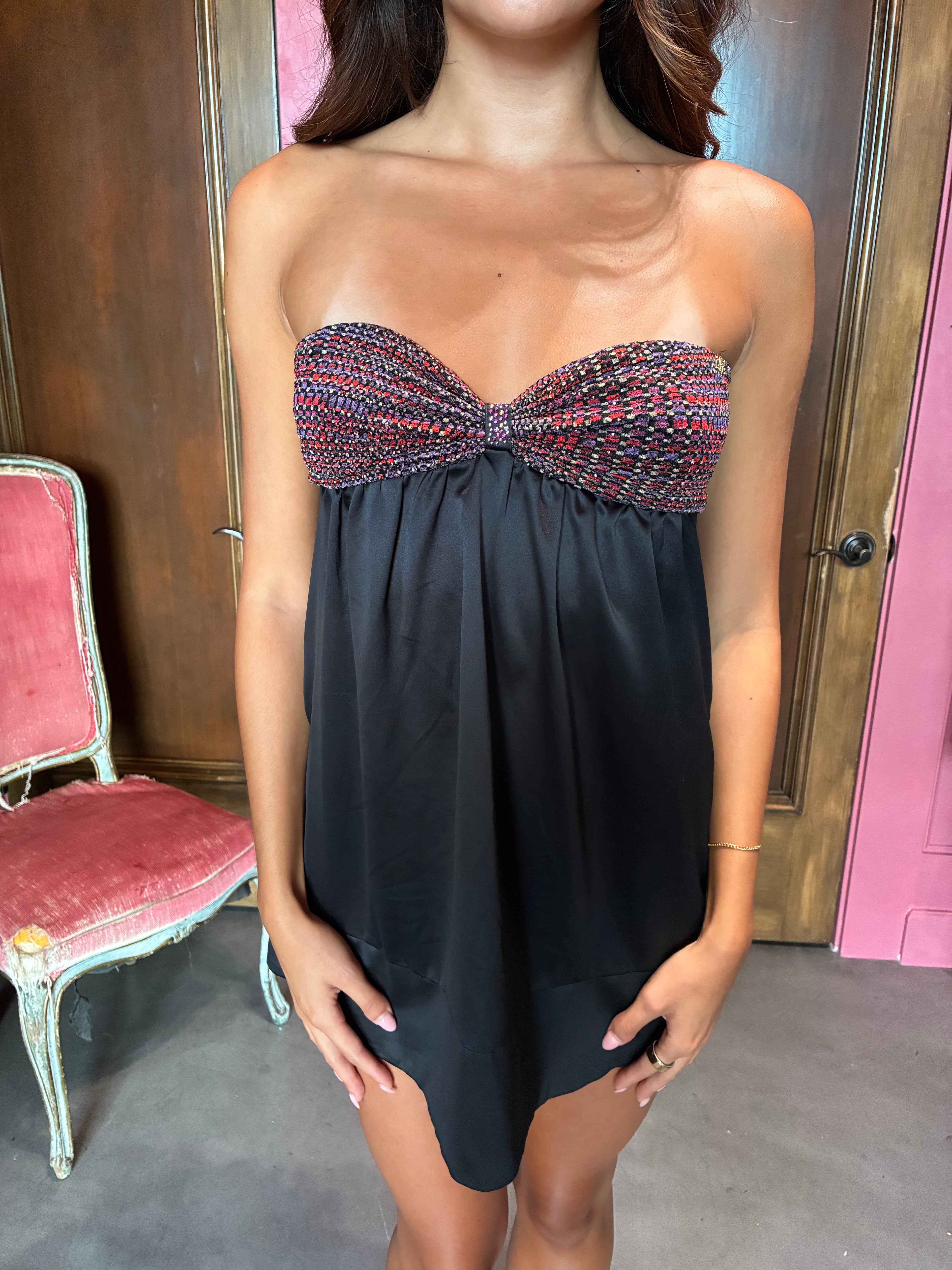 Miss Sixty Satin Babydoll Dress