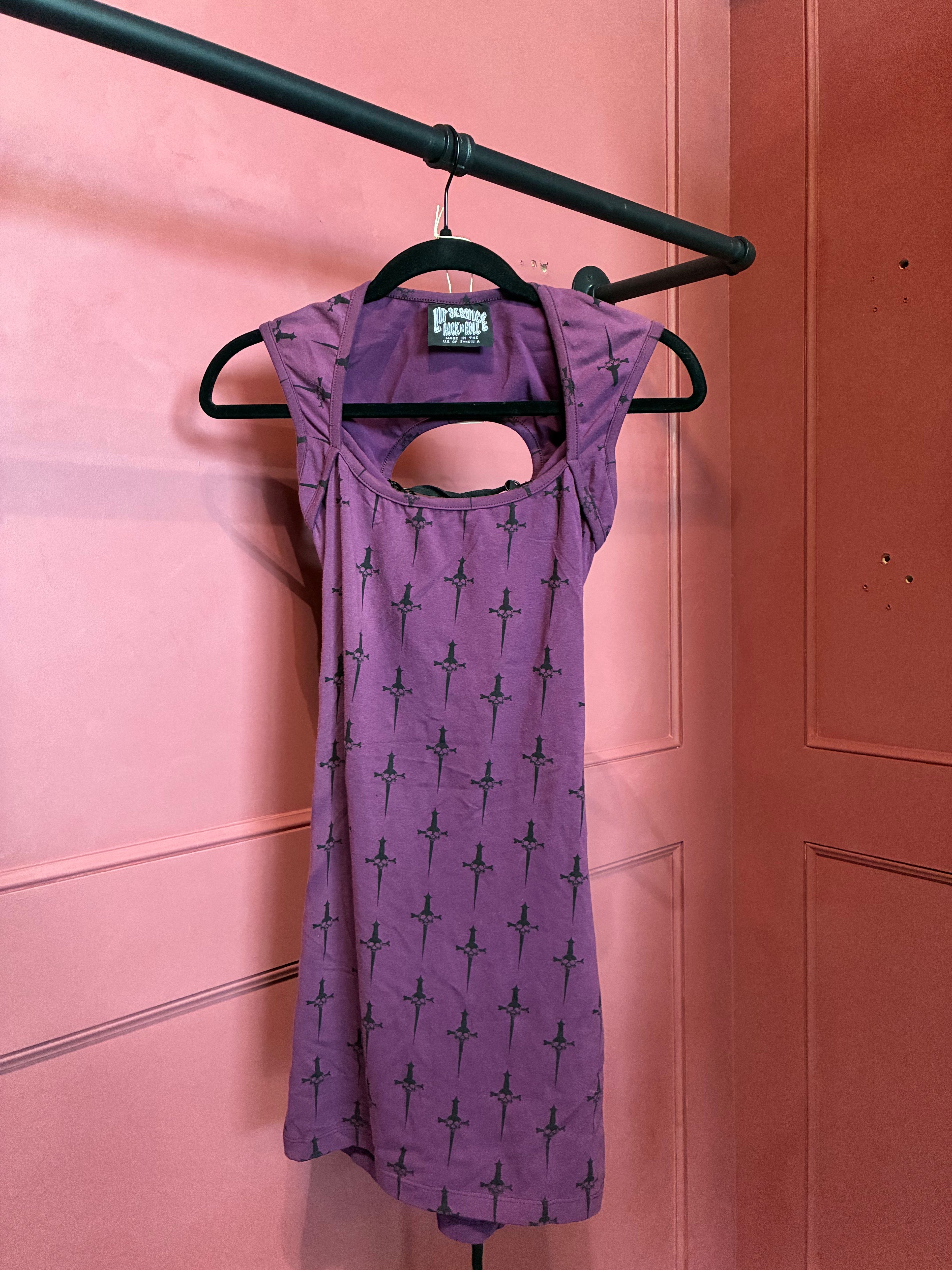 Lip Service Purple Lace-Up Dress