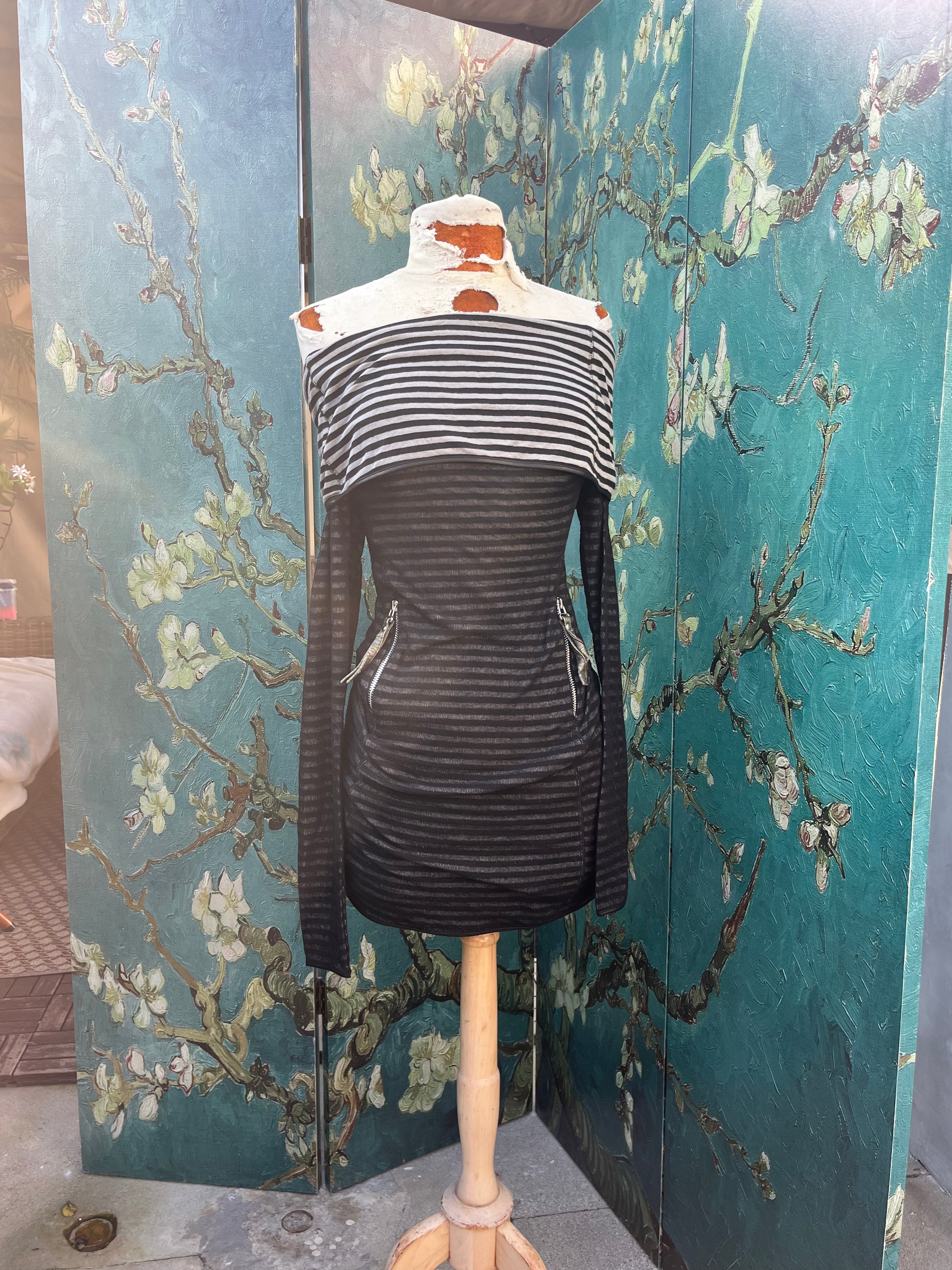 Off Shoulder Striped Dress/Shirt