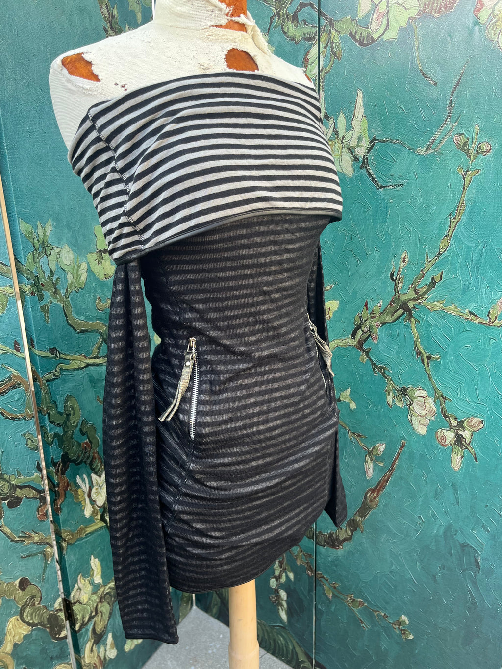 Off Shoulder Striped Dress/Shirt