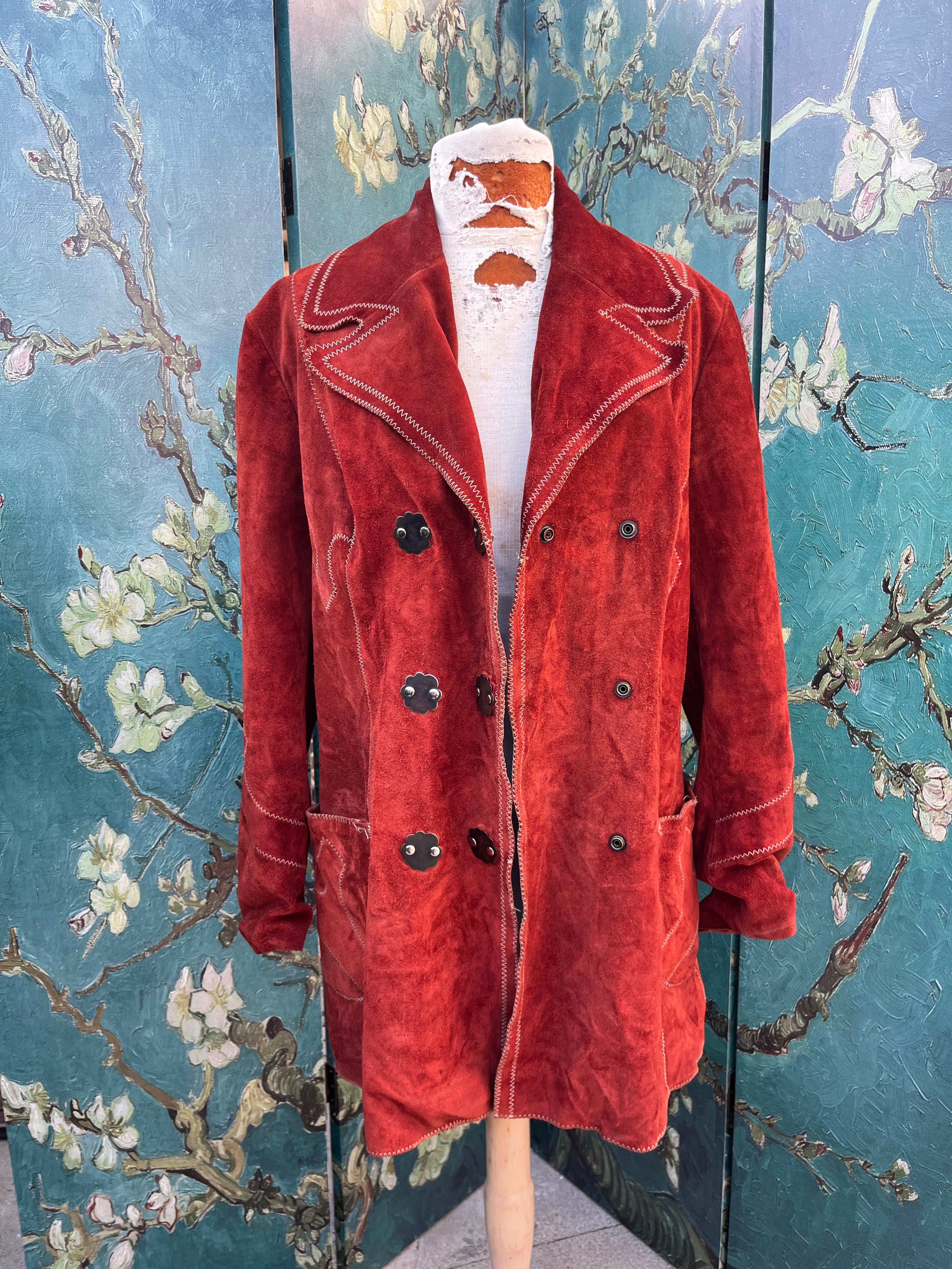 Vintage Suede Orange Coat