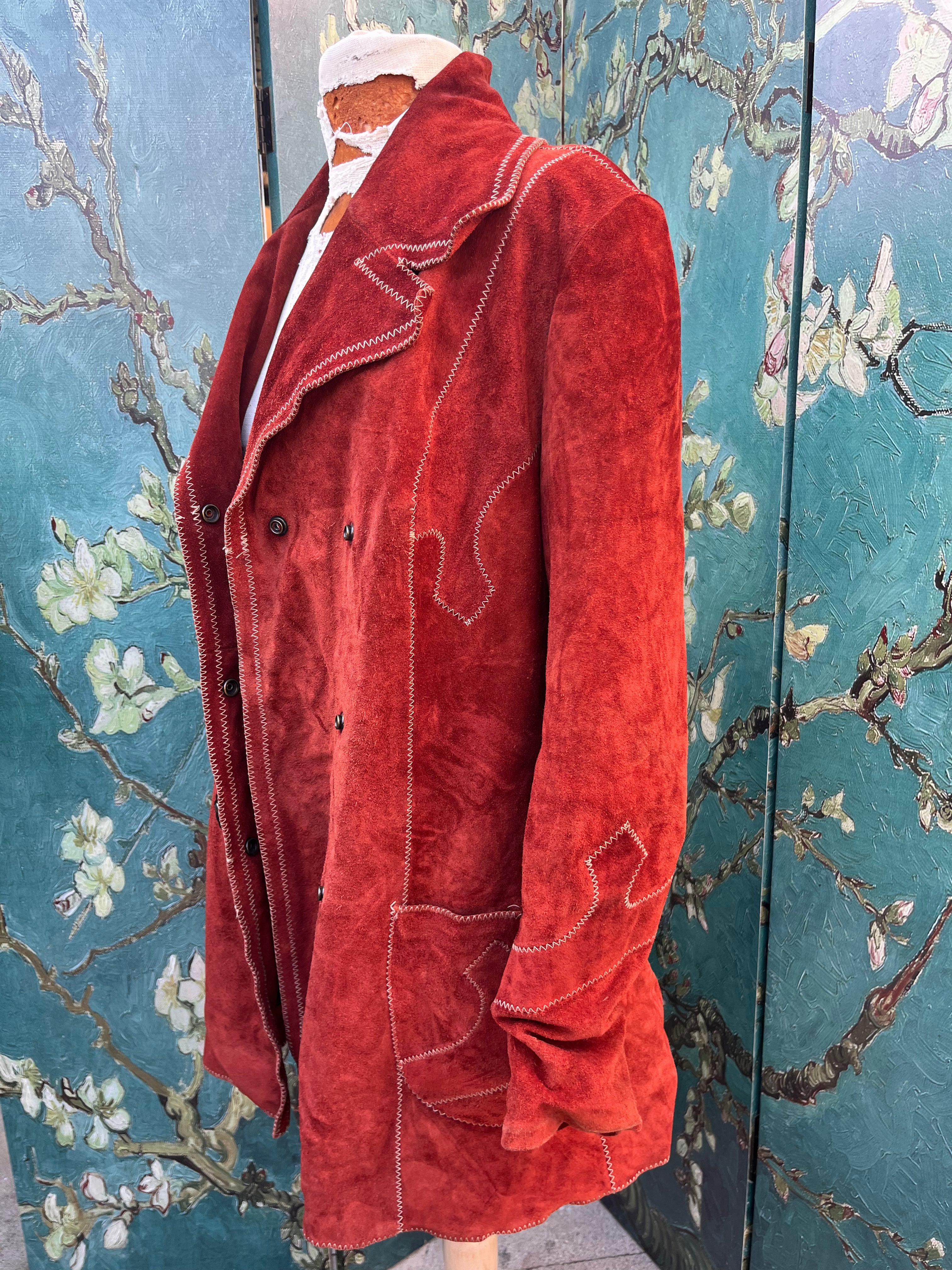 Vintage Suede Orange Coat