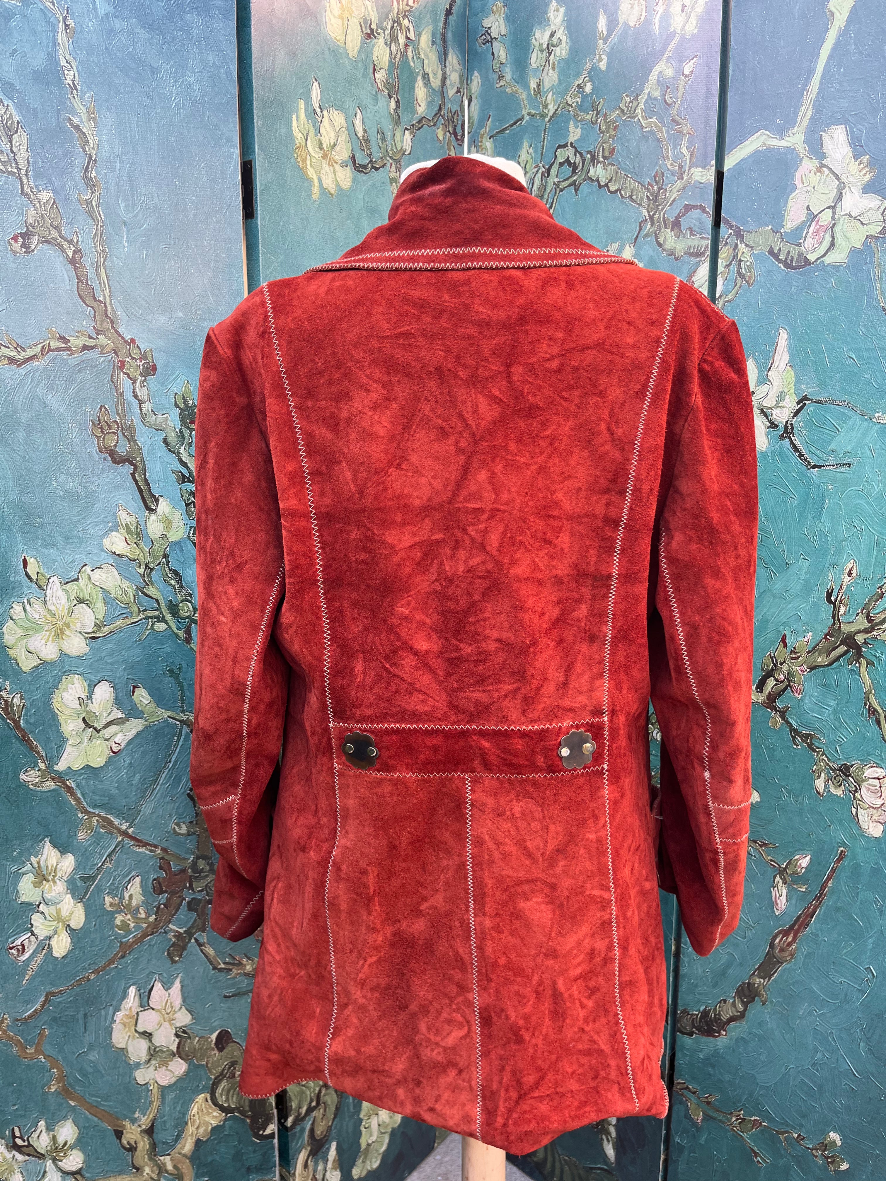 Vintage Suede Orange Coat