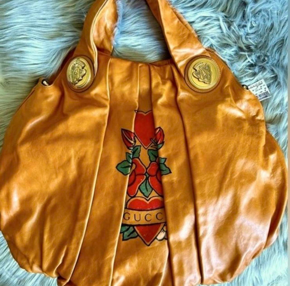 Gucci Tattoo Heart Hysteria Hobo Bag