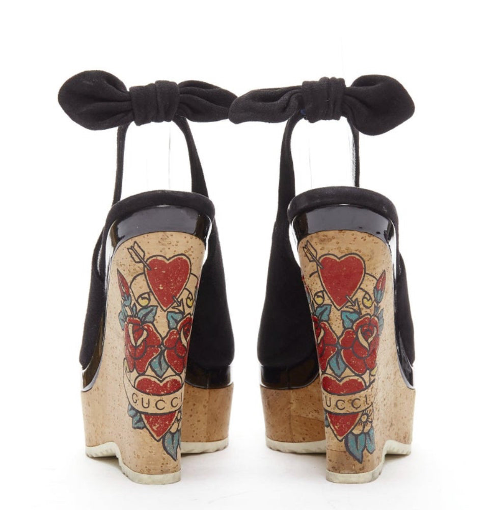 GuccTattoo Wedge Platform